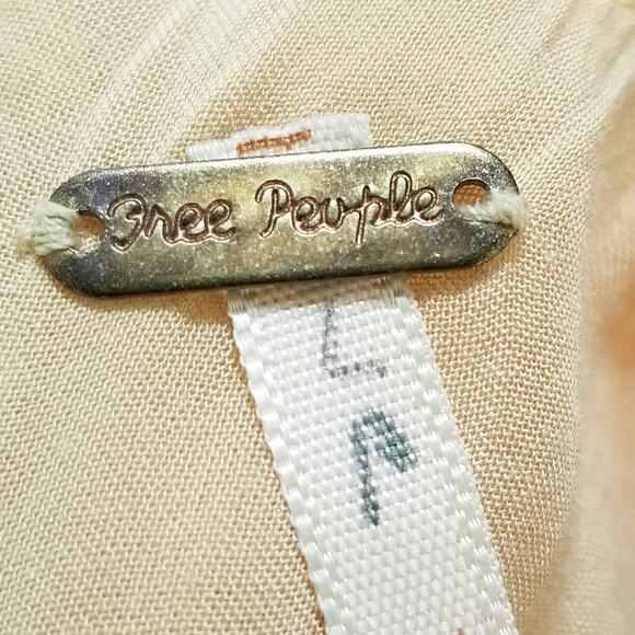 FREE PEOPLE Mini Spring Summer Sun Dress Cotton Blend Floral Zip Back Size 2 - Picture 4 of 7